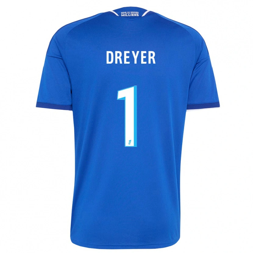 Danxen Uomo Maglia Matthieu Dreyer #1 Blu Reale Bianco Kit Gara Home 2026/27 Maglietta