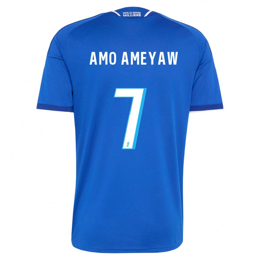 Danxen Uomo Maglia Samuel Amo-Ameyaw #7 Blu Reale Bianco Kit Gara Home 2026/27 Maglietta