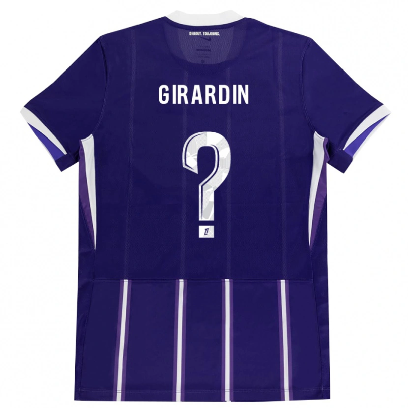 Danxen Uomo Maglia Elijah Girardin #0 Viola Bianco Kit Gara Home 2026/27 Maglietta