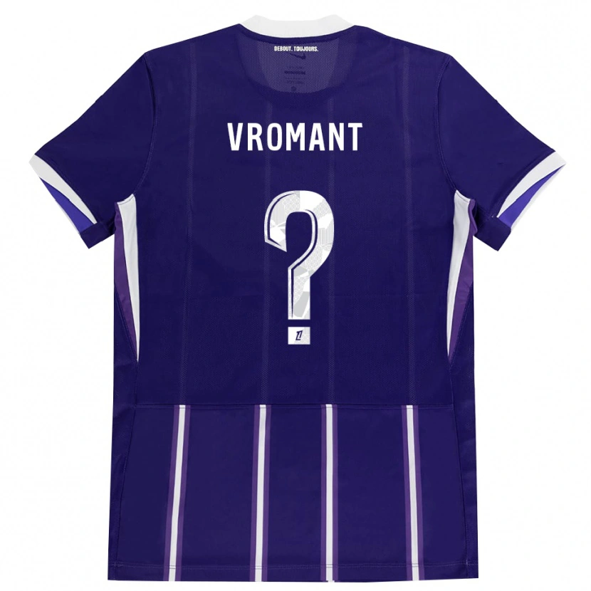 Danxen Uomo Maglia Todd Vromant #0 Viola Bianco Kit Gara Home 2026/27 Maglietta