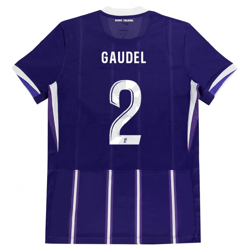 Danxen Uomo Maglia Raphaël Gaudel #2 Viola Bianco Kit Gara Home 2026/27 Maglietta