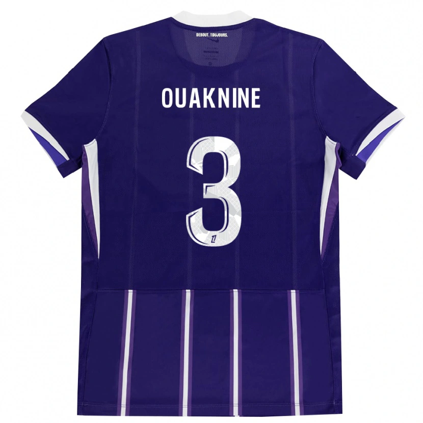 Danxen Uomo Maglia Jules Ouaknine #3 Viola Bianco Kit Gara Home 2026/27 Maglietta