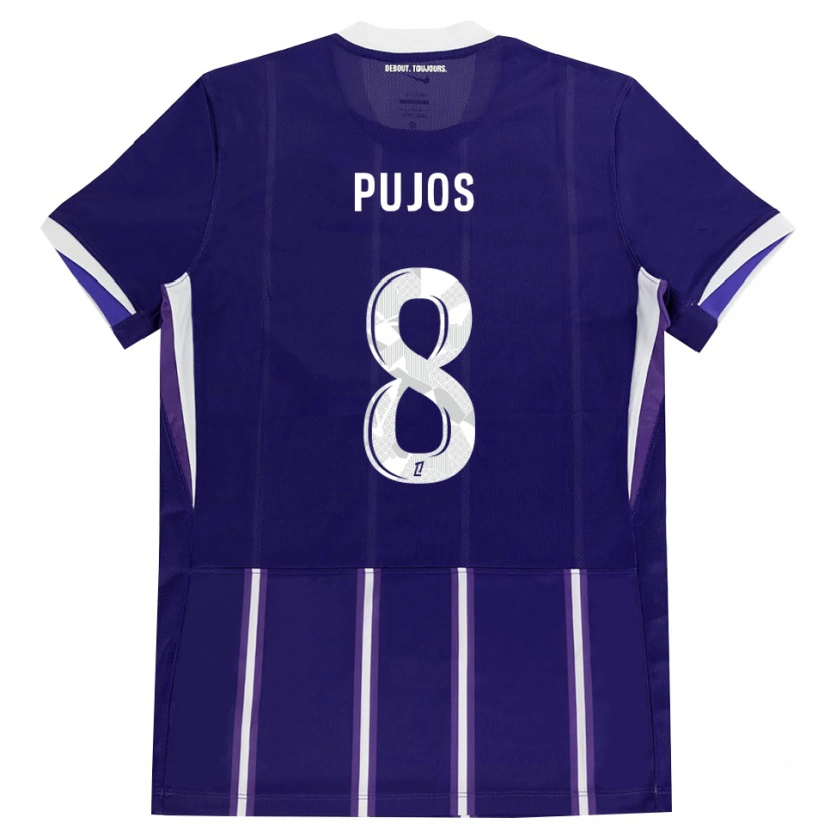 Danxen Uomo Maglia Lenny Pujos #8 Viola Bianco Kit Gara Home 2026/27 Maglietta
