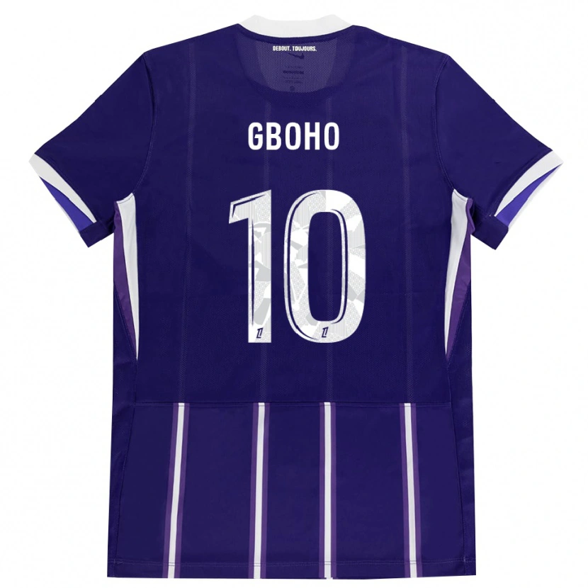 Danxen Uomo Maglia Yann Gboho #10 Viola Bianco Kit Gara Home 2026/27 Maglietta