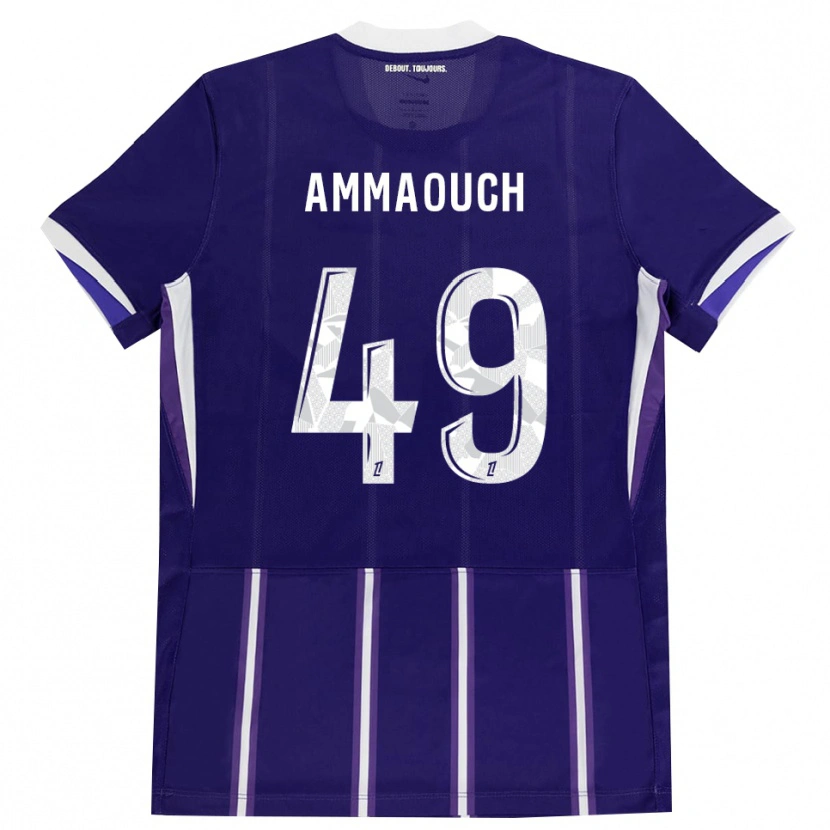Danxen Uomo Maglia Aymen Amaaouch #49 Viola Bianco Kit Gara Home 2026/27 Maglietta