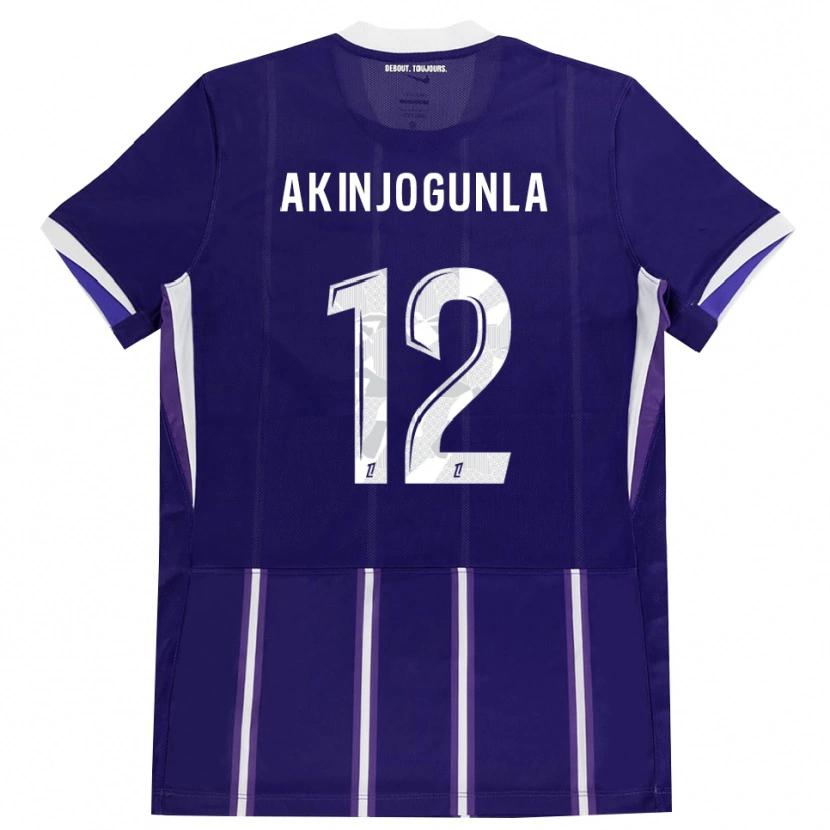 Danxen Uomo Maglia Michaël Akinjogunla #12 Viola Bianco Kit Gara Home 2026/27 Maglietta
