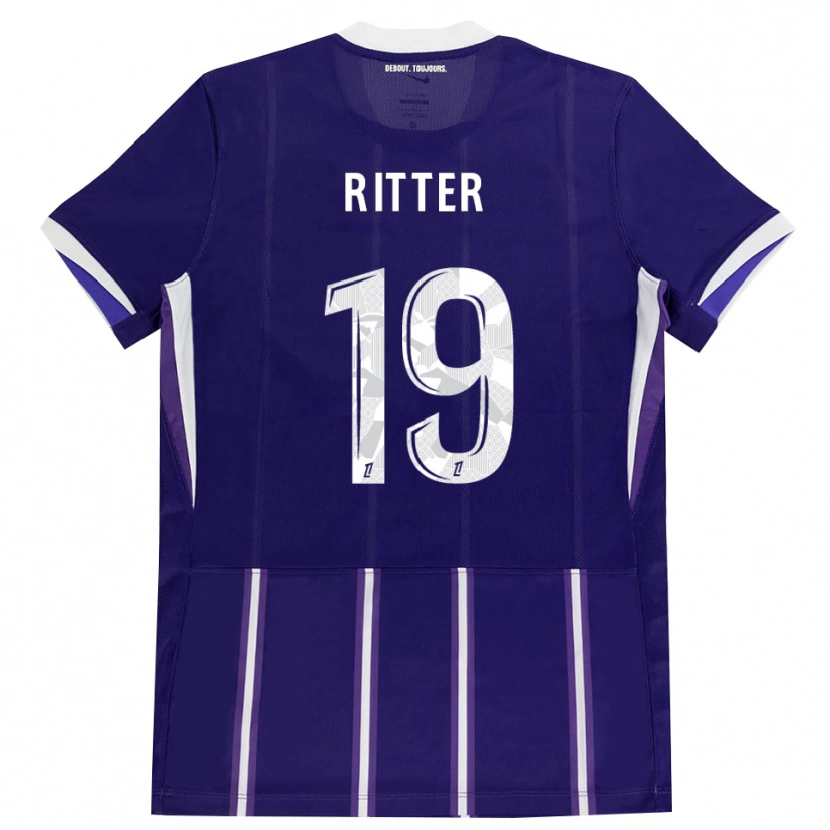 Danxen Uomo Maglia Morgane Ritter #19 Viola Bianco Kit Gara Home 2026/27 Maglietta