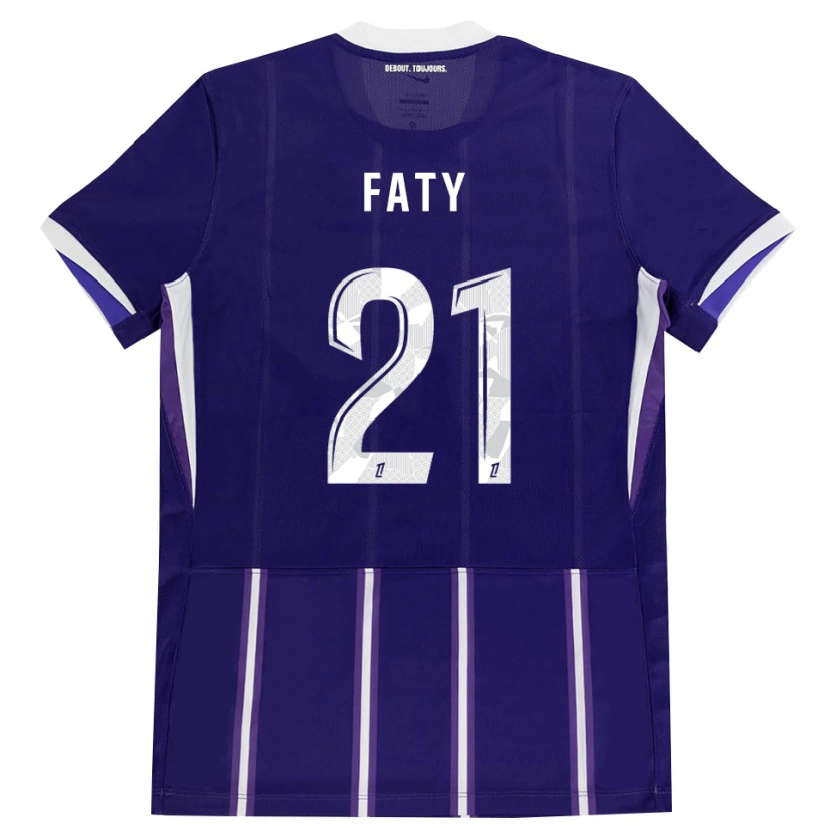Danxen Uomo Maglia Enzo Faty #21 Viola Bianco Kit Gara Home 2026/27 Maglietta