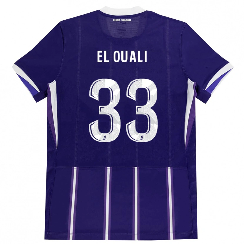 Danxen Uomo Maglia Adam El Ouali #33 Viola Bianco Kit Gara Home 2026/27 Maglietta