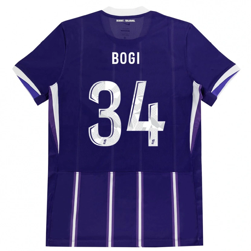 Danxen Uomo Maglia Fiona Bogi #34 Viola Bianco Kit Gara Home 2026/27 Maglietta