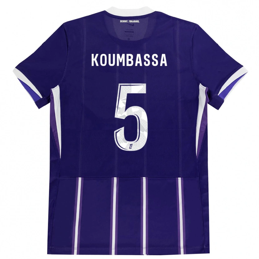Danxen Uomo Maglia Seny Koumbassa #5 Viola Bianco Kit Gara Home 2026/27 Maglietta