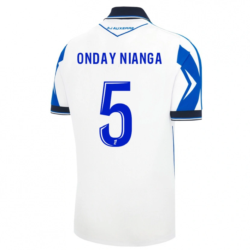 Danxen Uomo Maglia Ata-Yis Onday Nianga #5 Nero Bianco Blu Kit Gara Home 2026/27 Maglietta