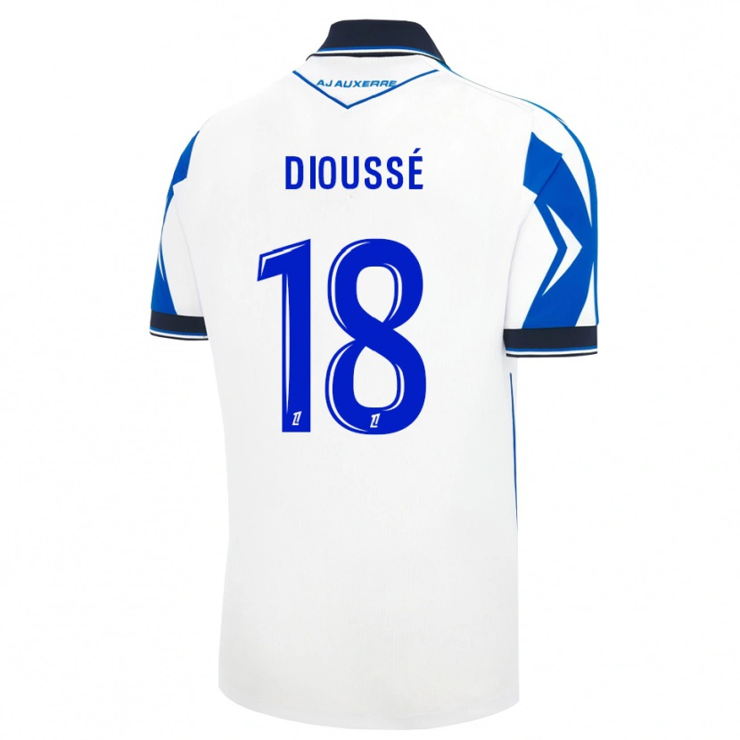 Danxen Uomo Maglia Assane Dioussé #18 Nero Bianco Blu Kit Gara Home 2026/27 Maglietta