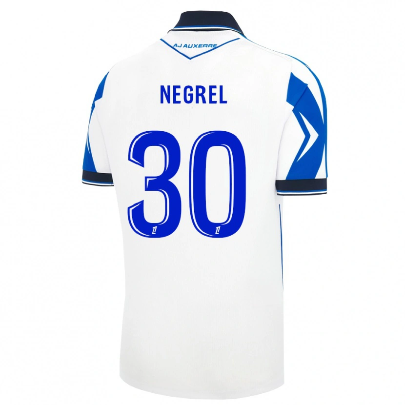 Danxen Uomo Maglia Tom Negrel #30 Nero Bianco Blu Kit Gara Home 2026/27 Maglietta