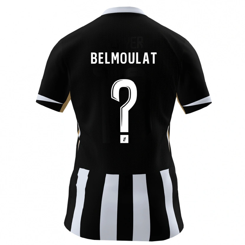 Danxen Uomo Maglia Zinédine Belmoulat #0 Nero Blu Kit Gara Home 2026/27 Maglietta