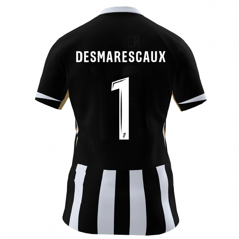 Danxen Uomo Maglia Émile Desmarescaux #1 Nero Blu Kit Gara Home 2026/27 Maglietta