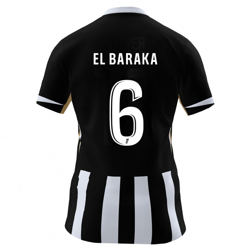 Danxen Uomo Maglia Jibril El Baraka #6 Nero Blu Kit Gara Home 2026/27 Maglietta