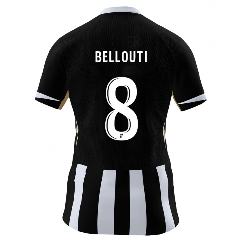 Danxen Uomo Maglia Enzo Bellouti #8 Nero Blu Kit Gara Home 2026/27 Maglietta