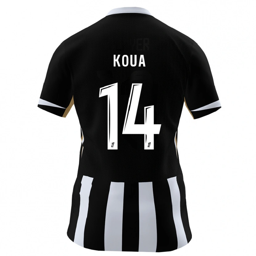 Danxen Uomo Maglia Moran Koua #14 Nero Blu Kit Gara Home 2026/27 Maglietta