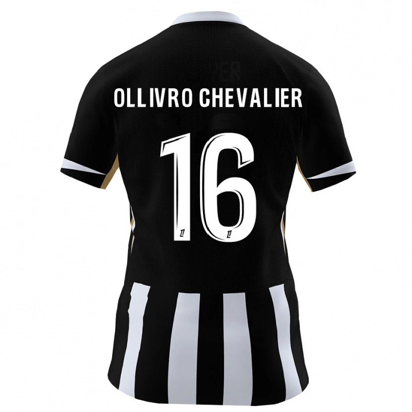 Danxen Uomo Maglia Sacha Ollivro Chevalier #16 Nero Blu Kit Gara Home 2026/27 Maglietta