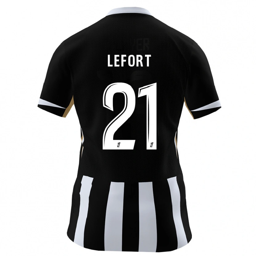 Danxen Uomo Maglia Jordan Lefort #21 Nero Blu Kit Gara Home 2026/27 Maglietta
