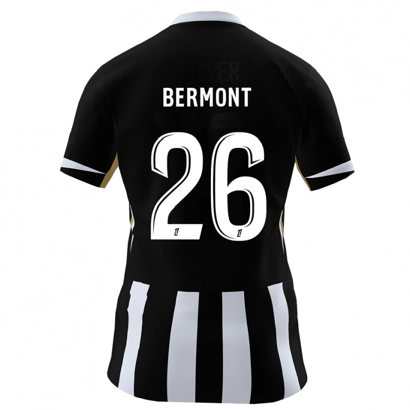Danxen Uomo Maglia Anthony Bermont #26 Nero Blu Kit Gara Home 2026/27 Maglietta