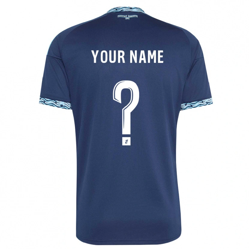 Danxen Uomo Maglia Il Tuo Nome #0 Blu Acciaio Bianco Kit Gara Home 2026/27 Maglietta