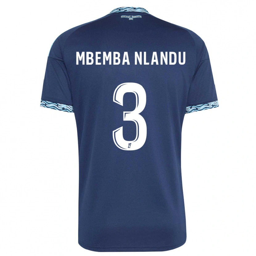 Danxen Uomo Maglia Emmanuel Mbemba #3 Blu Acciaio Bianco Kit Gara Home 2026/27 Maglietta