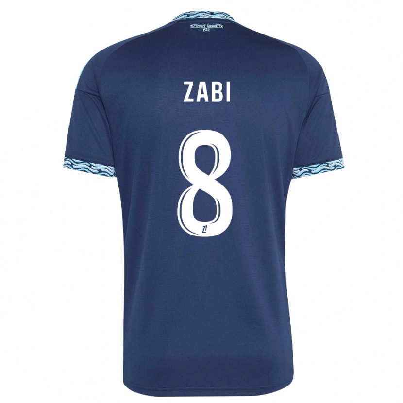 Danxen Uomo Maglia Patrick Zabi #8 Blu Acciaio Bianco Kit Gara Home 2026/27 Maglietta