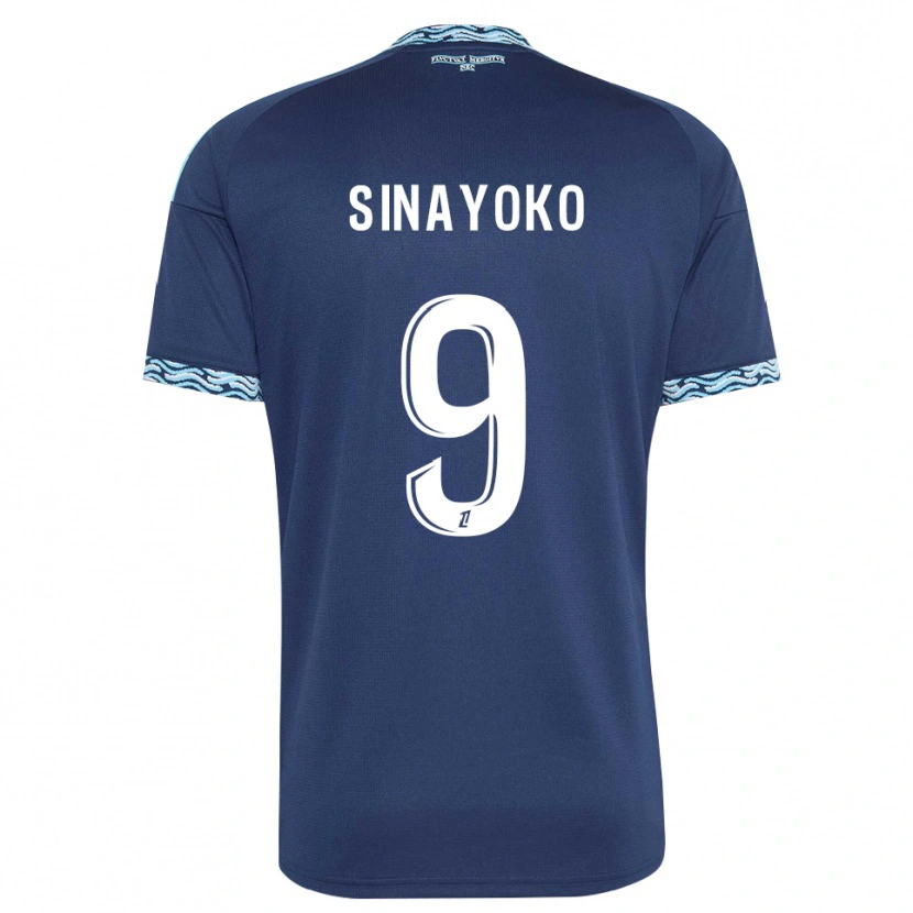 Danxen Uomo Maglia Lassine Sinayoko #9 Blu Acciaio Bianco Kit Gara Home 2026/27 Maglietta
