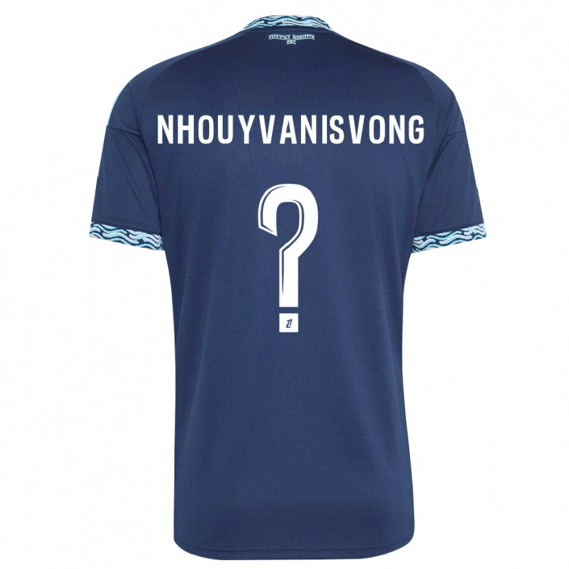 Danxen Uomo Maglia Andy Nhouyvanisvong #0 Blu Acciaio Bianco Kit Gara Home 2026/27 Maglietta