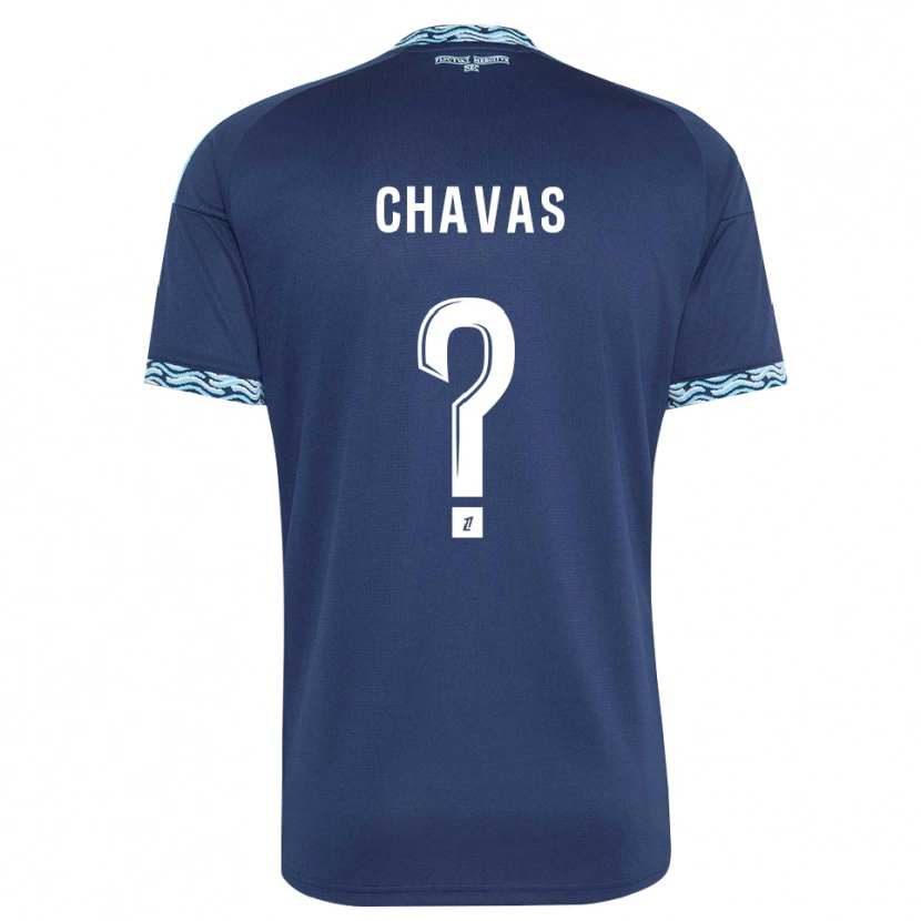 Danxen Uomo Maglia Mylène Chavas #0 Blu Acciaio Bianco Kit Gara Home 2026/27 Maglietta