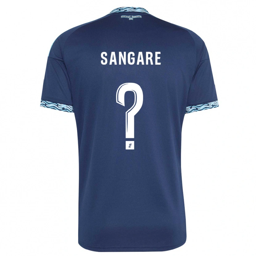 Danxen Uomo Maglia Hawa Sangare #0 Blu Acciaio Bianco Kit Gara Home 2026/27 Maglietta