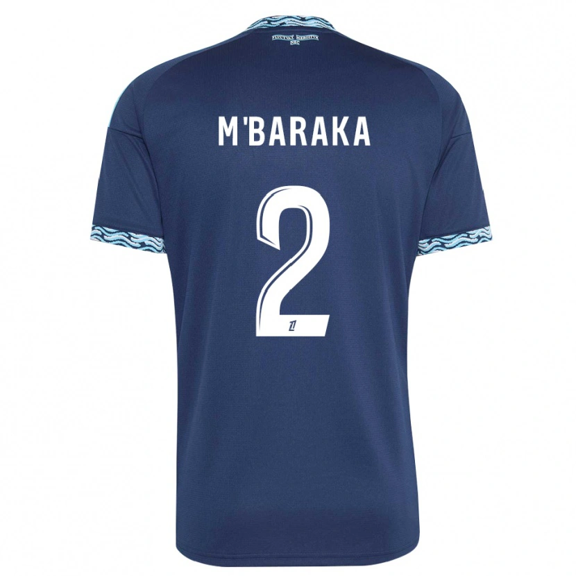 Danxen Uomo Maglia Abdallah M'baraka #2 Blu Acciaio Bianco Kit Gara Home 2026/27 Maglietta