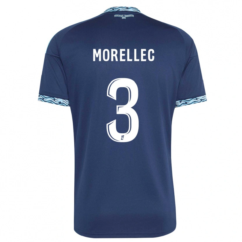 Danxen Uomo Maglia Lucien Morellec #3 Blu Acciaio Bianco Kit Gara Home 2026/27 Maglietta