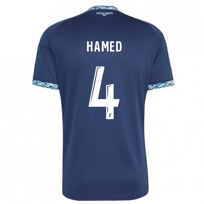 Danxen Uomo Maglia Noah Hamed #4 Blu Acciaio Bianco Kit Gara Home 2026/27 Maglietta