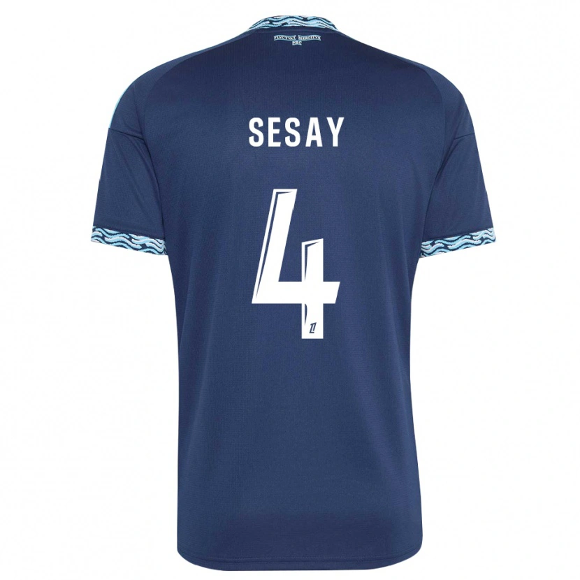 Danxen Uomo Maglia Mohamed Sesay #4 Blu Acciaio Bianco Kit Gara Home 2026/27 Maglietta
