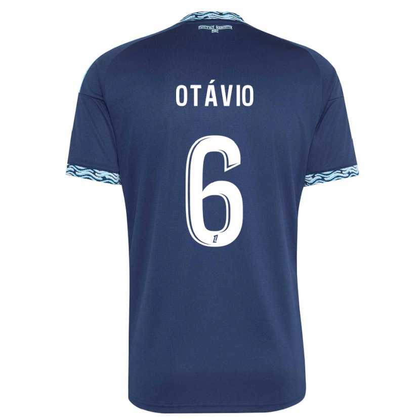 Danxen Uomo Maglia Otávio Ataíde Da Silva #6 Blu Acciaio Bianco Kit Gara Home 2026/27 Maglietta