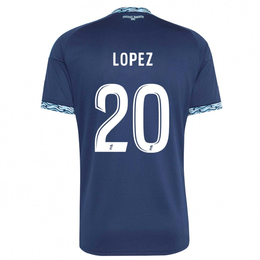 Danxen Uomo Maglia Julien Lopez #20 Blu Acciaio Bianco Kit Gara Home 2026/27 Maglietta