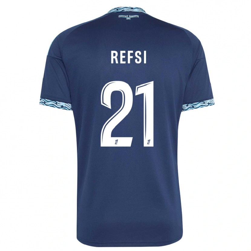 Danxen Uomo Maglia Ilian Refsi #21 Blu Acciaio Bianco Kit Gara Home 2026/27 Maglietta