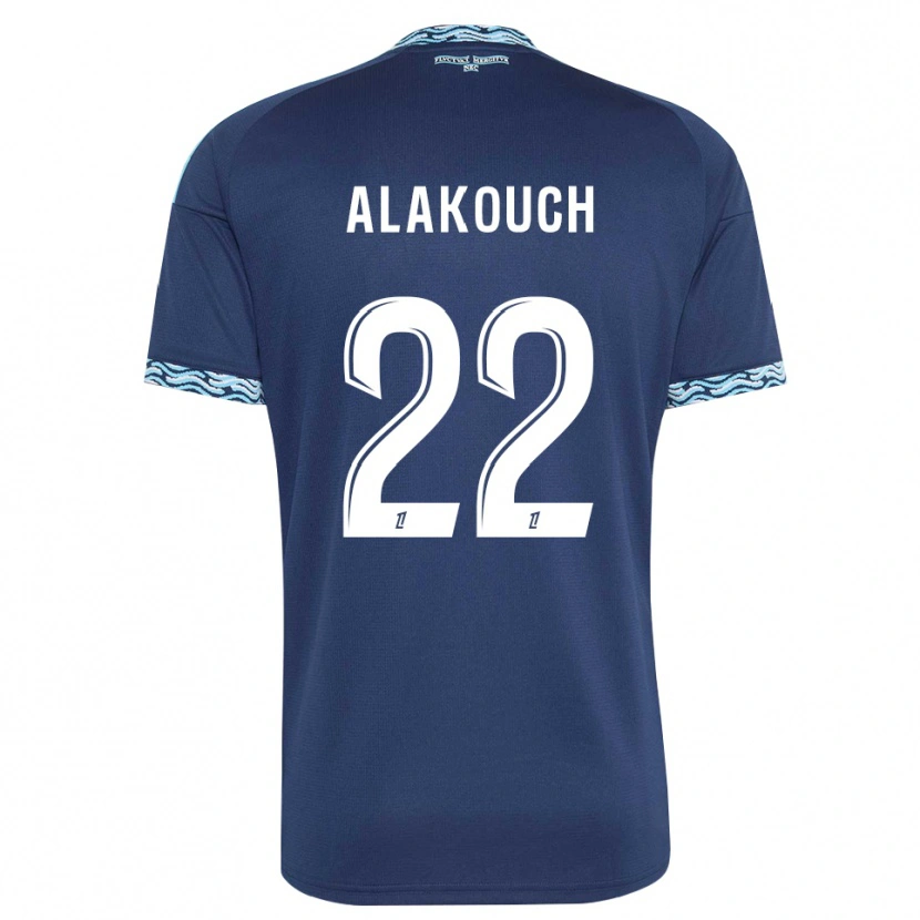 Danxen Uomo Maglia Sofiane Alakouch #22 Blu Acciaio Bianco Kit Gara Home 2026/27 Maglietta