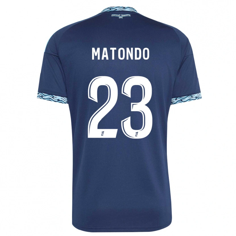 Danxen Uomo Maglia Rudy Matondo #23 Blu Acciaio Bianco Kit Gara Home 2026/27 Maglietta