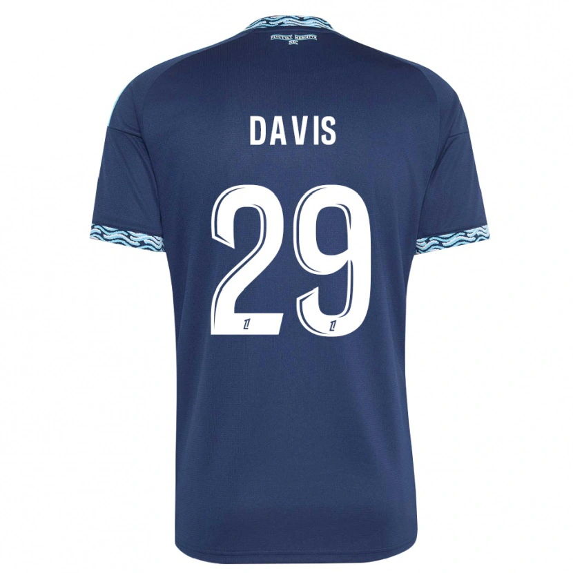 Danxen Uomo Maglia Deja Davis #29 Blu Acciaio Bianco Kit Gara Home 2026/27 Maglietta