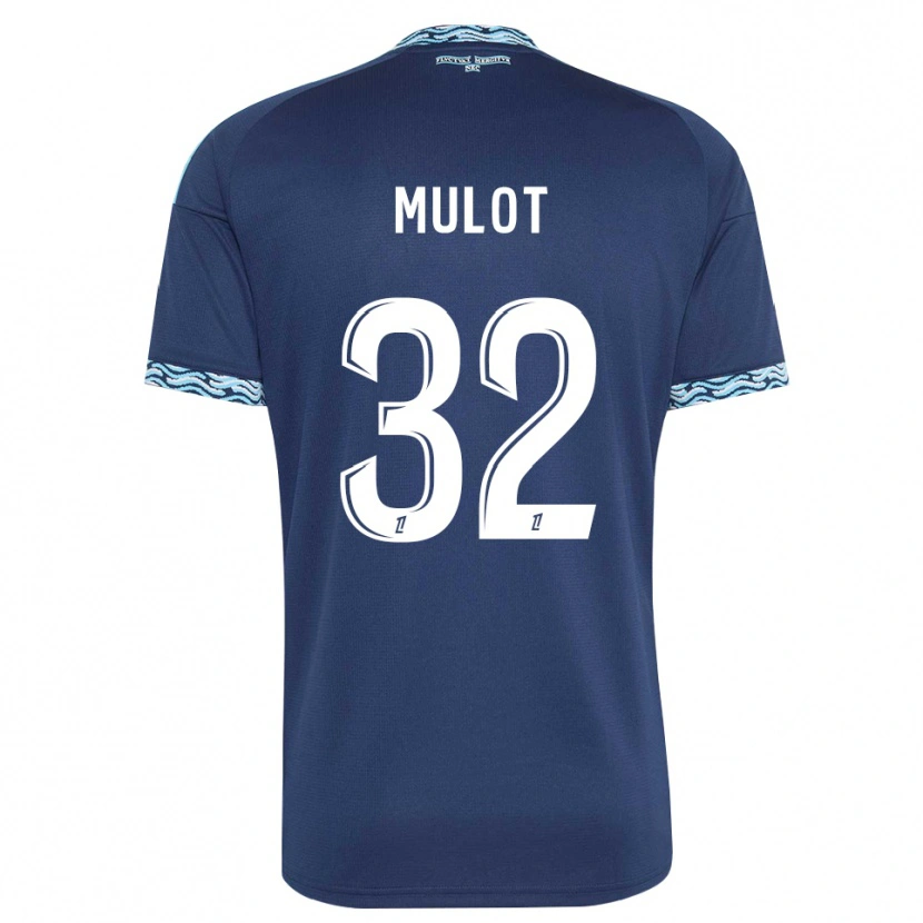 Danxen Uomo Maglia Marie Mulot #32 Blu Acciaio Bianco Kit Gara Home 2026/27 Maglietta