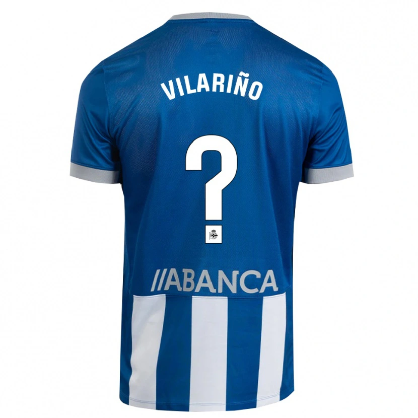 Danxen Uomo Maglia Antón Vilariño #0 Blu Grigio Bianco Kit Gara Home 2026/27 Maglietta