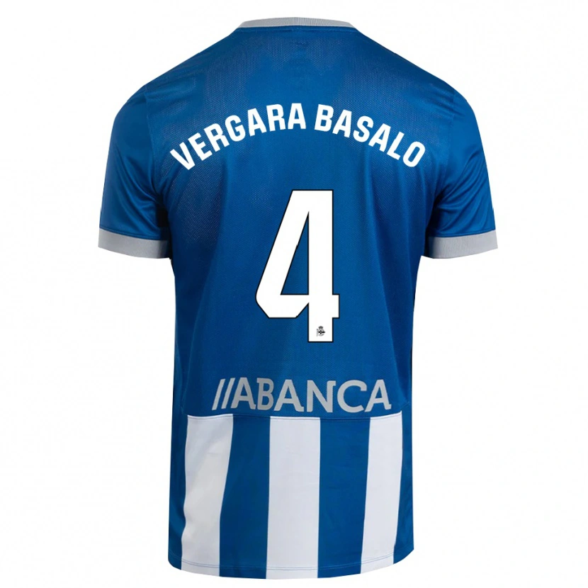 Danxen Uomo Maglia David Vergara #4 Blu Grigio Bianco Kit Gara Home 2026/27 Maglietta