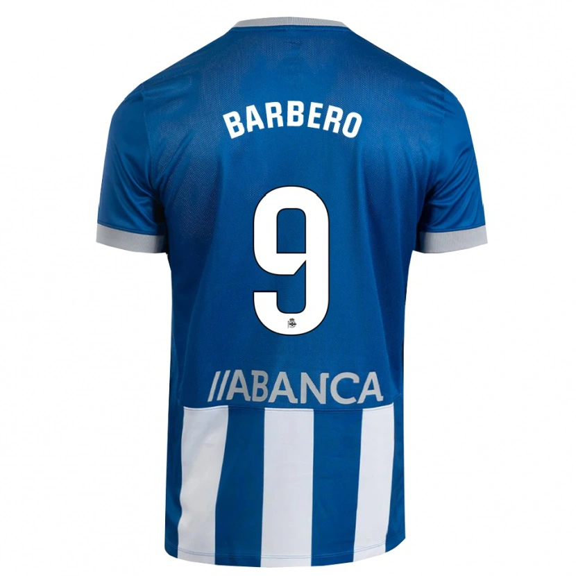 Danxen Uomo Maglia Iván Barbero #9 Blu Grigio Bianco Kit Gara Home 2026/27 Maglietta
