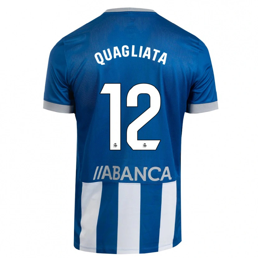 Danxen Uomo Maglia Giacomo Quagliata #12 Blu Grigio Bianco Kit Gara Home 2026/27 Maglietta