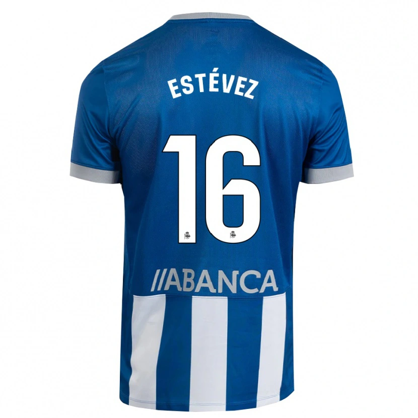 Danxen Uomo Maglia Dani Estévez #16 Blu Grigio Bianco Kit Gara Home 2026/27 Maglietta