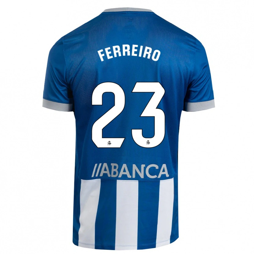 Danxen Uomo Maglia Manu Ferreiro #23 Blu Grigio Bianco Kit Gara Home 2026/27 Maglietta